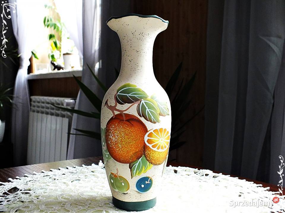 Stary wazon ręcznie malowany Owoce Włochy lata lubuskie Żary