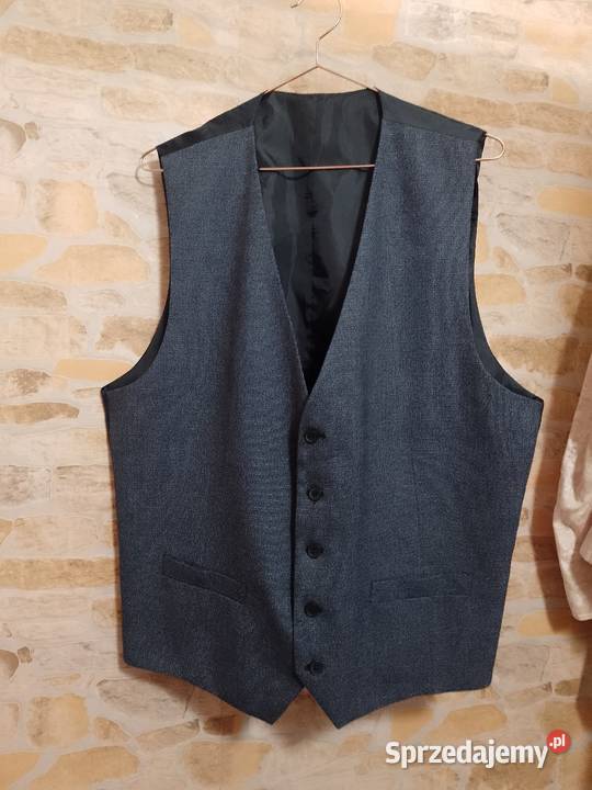2XL3XL MOSSGranatowa kamizelka garniturowa z
