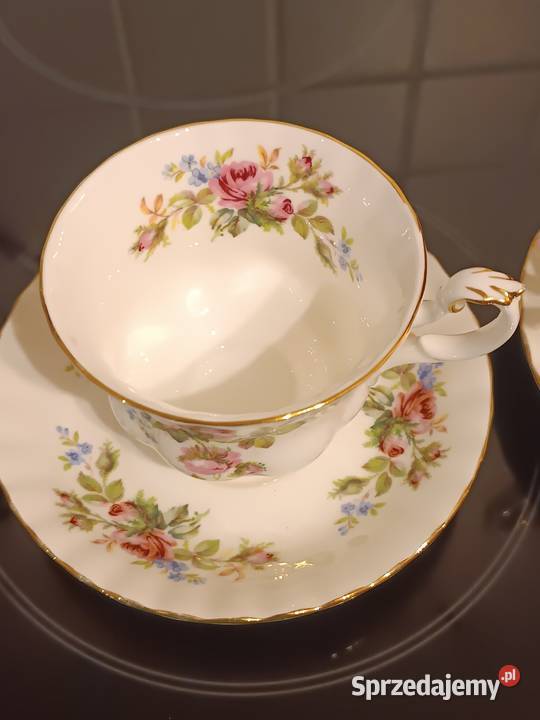 Filiżanki Royal Albert Moss Rosse Antyki, Sztuka, Kolekcje Gorlice sprzedam