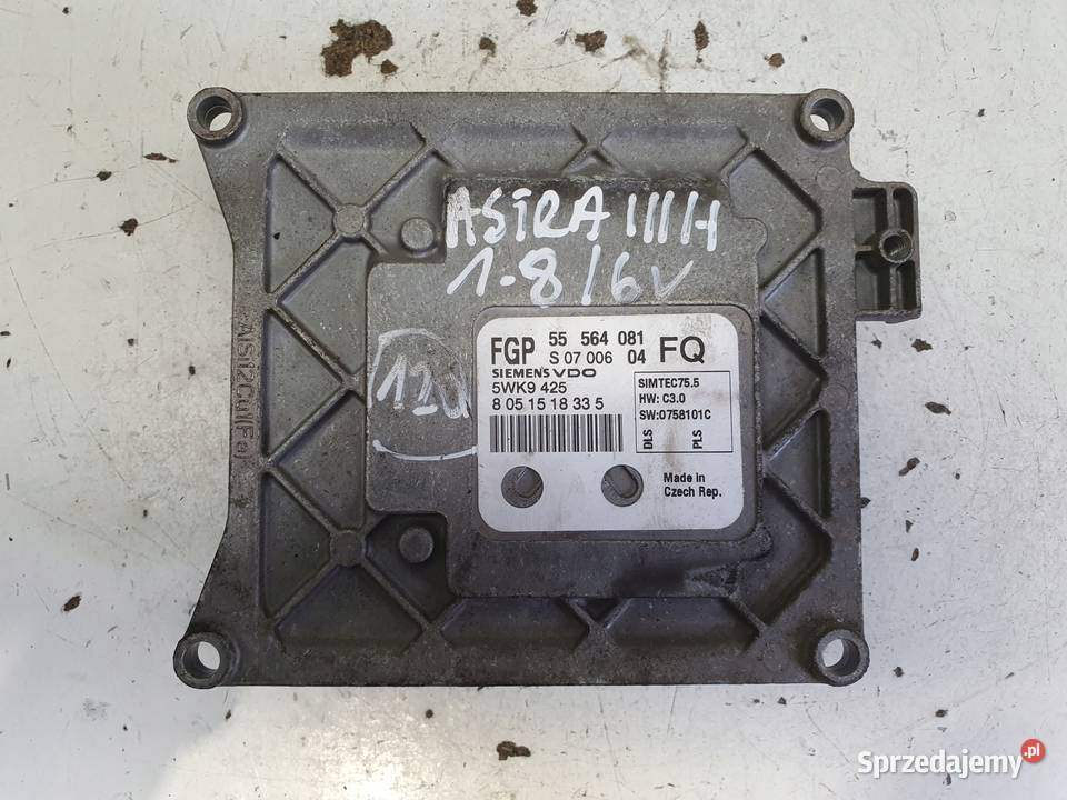 Opel Astra III H 18 16V STEROWNIK SILNIKA osobowe Janów