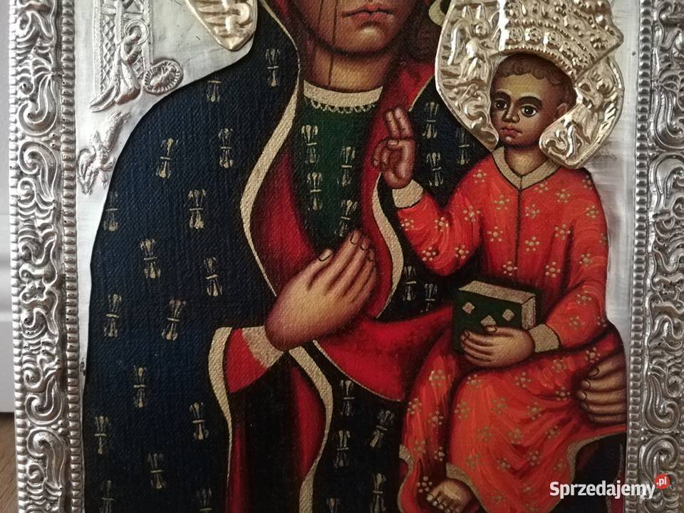 Piękna Ikona Matka Boska Częstochowska Łódź