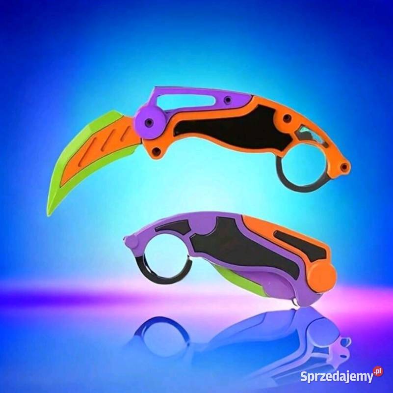 Fioletowy Automatyczny Pistolet i Nóż Karambit 2 lata+ Koszalin