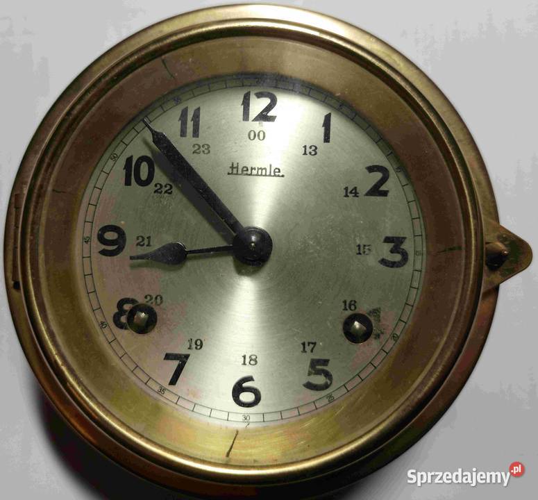 Niemiecki zegar morski HERMLE bije szklanki Warszawa