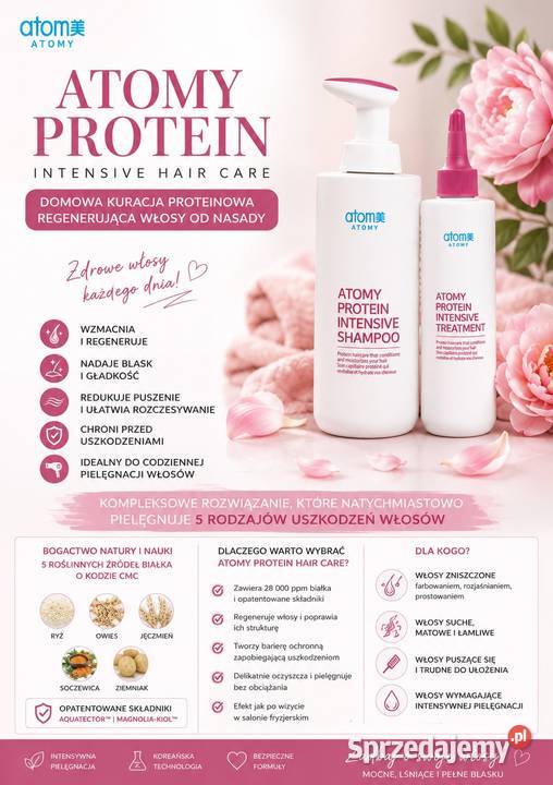 Szampon Atomy Protein INTENSIVE HAIR CARE Zdrowie i Uroda