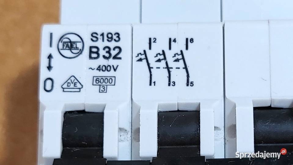 Wyłącznik nadprądowy S193 B32 trzy fazy Włodawa sprzedam