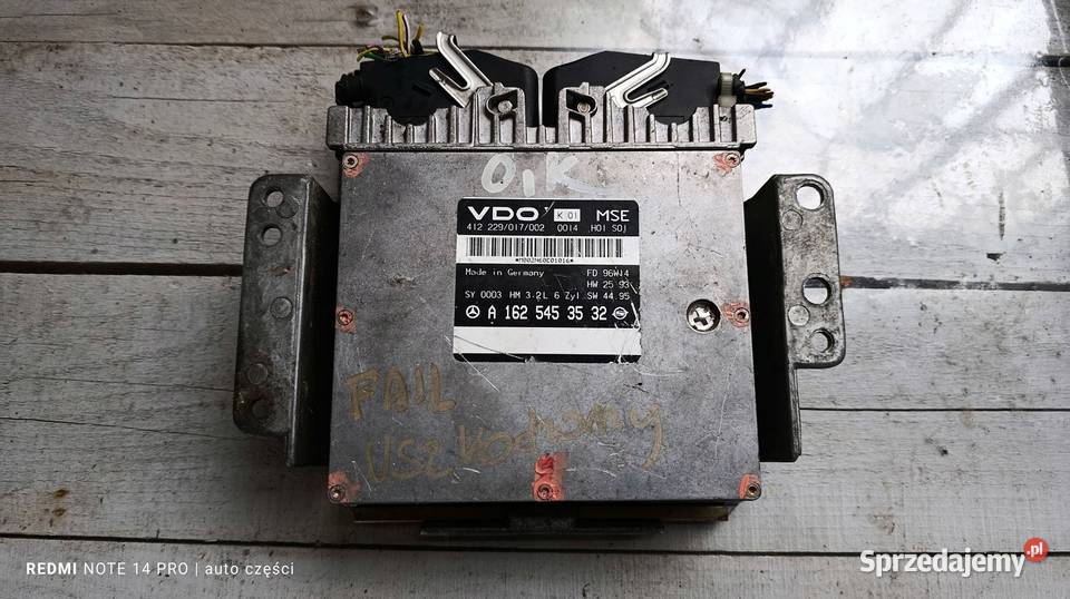 STEROWNIK ECU SILNIKA DAEWOO MUSSO A1625453532 osobowe śląskie Rudziniec