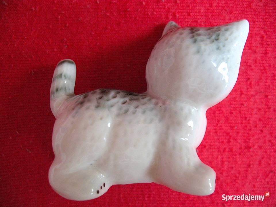 Kot młody kotek porcelana 5 x 6 x 3 Miniaturka Figurki i rzeźby