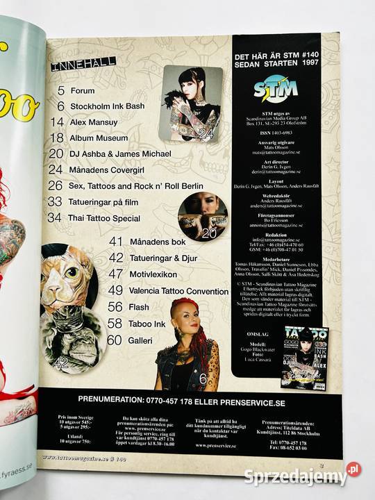 Scandinavian Tattoo Magazine 140 72014 Gogo ISBN 7388038106905