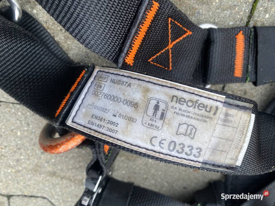 Szelki bezpieczeństwa VITO 87 rozmiar ML stan świętokrzyskie Sędziszów