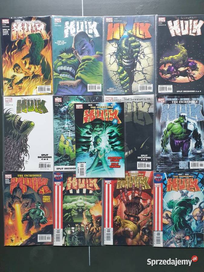 Hulk zestaw 103 oryginalnych komiksów Marvel USA Amerykańskie Gdynia sprzedam