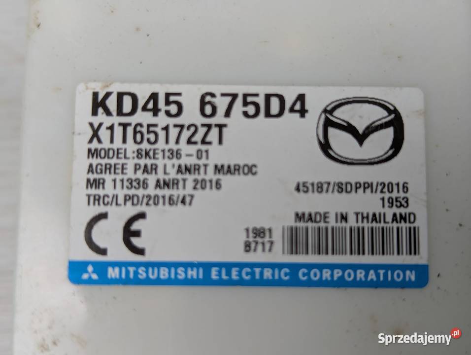 MODUŁ ANTENY MAZDA CX3 CX3 KD45675D4 osobowe Pozostałe podlaskie Białystok