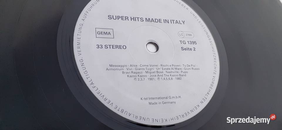 Super hits made in italy die neuenskładanka Tuszkowo