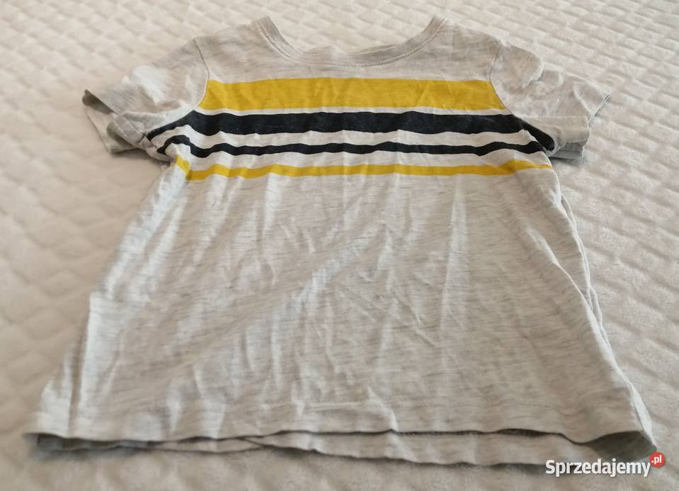 Koszulka krótki rękaw pasy szary 104 CA Odzież Czeladź