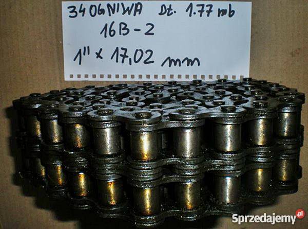 Łańcuch rolkowy dwurzędowy 16 B2 1 x 1702 mm sprzedam