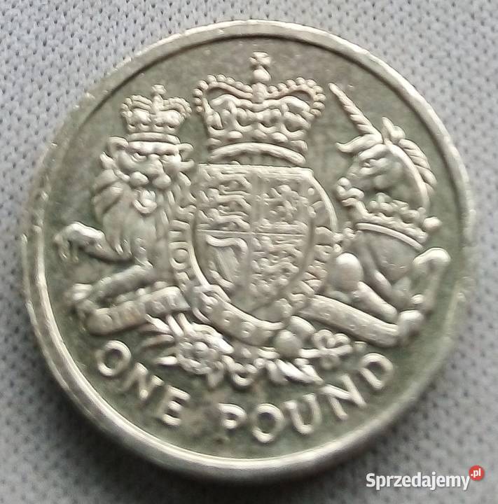 WIELKA BRYTANIA ONE POUND2015 r HERB KRÓLEWSKI2 Numizmatyka Legionowo