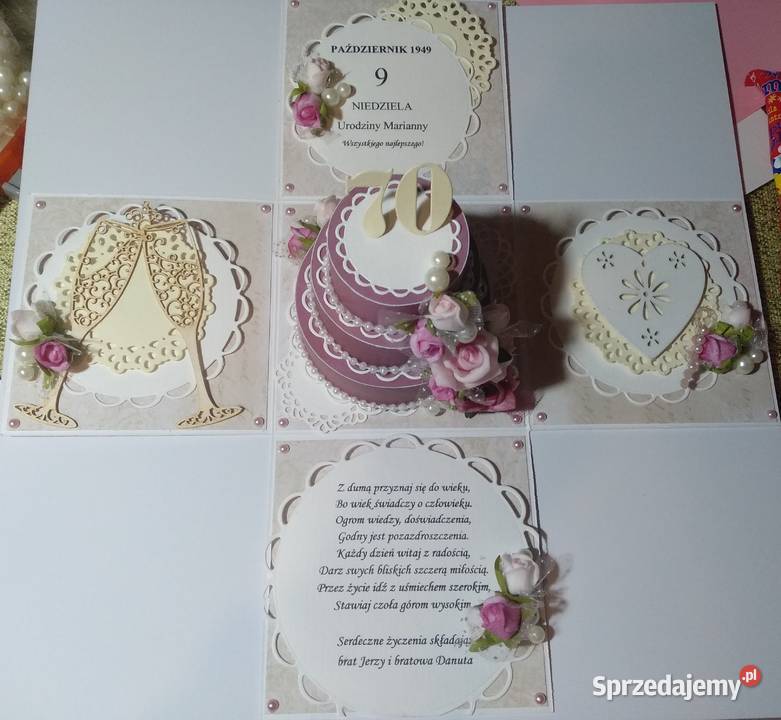 Prezent na urodziny Exploding Box Scrapbooking Włóki
