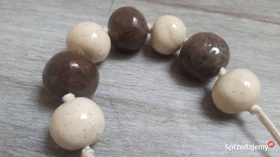 Naszyjnik ceramiczny ręcznie wykonany Otwock