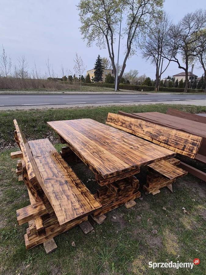 Stół 2m Ławki 2m Opalane Lakierowane ponad 10 mazowieckie Gostynin