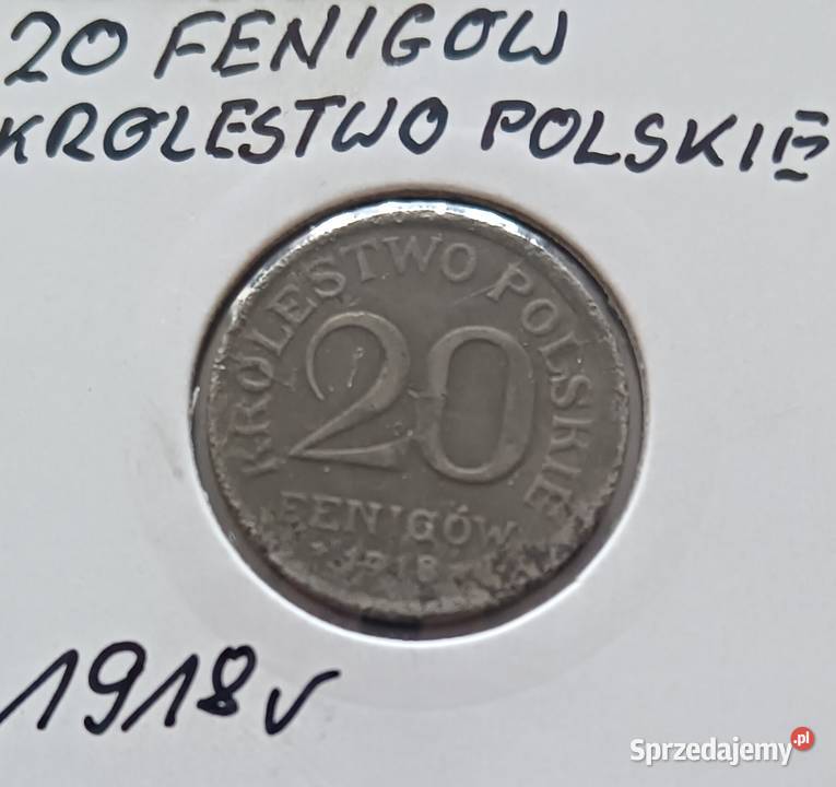 20 Fenigów Królestwo Polskie 1918 r Konin
