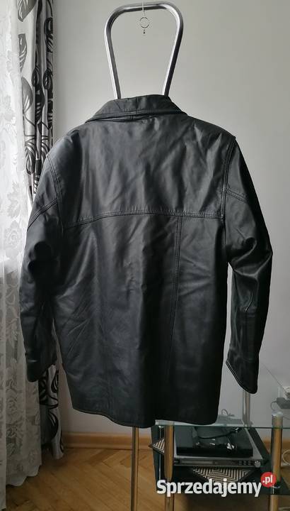 KURTKA SKÓRZANA MĘSKA CZARNA KLASYCZNA MAREL Łódź