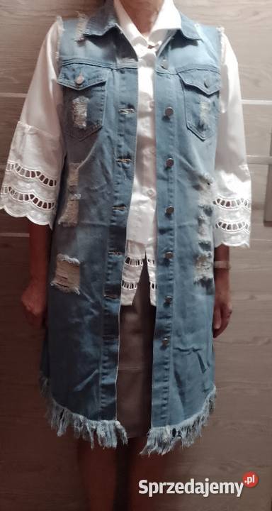 36S Długa dżinsowa kamizelka kowbojska z Kraków