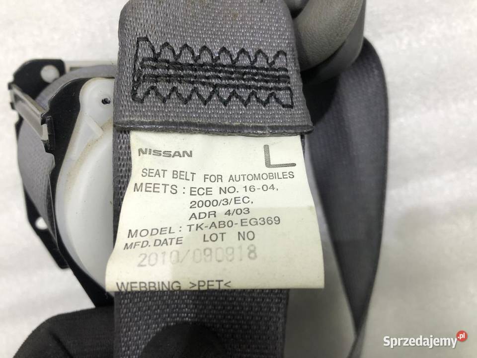 PAS BEZPIECZEŃSTWA LEWY TYŁ NISSAN NP300 osobowe wielkopolskie