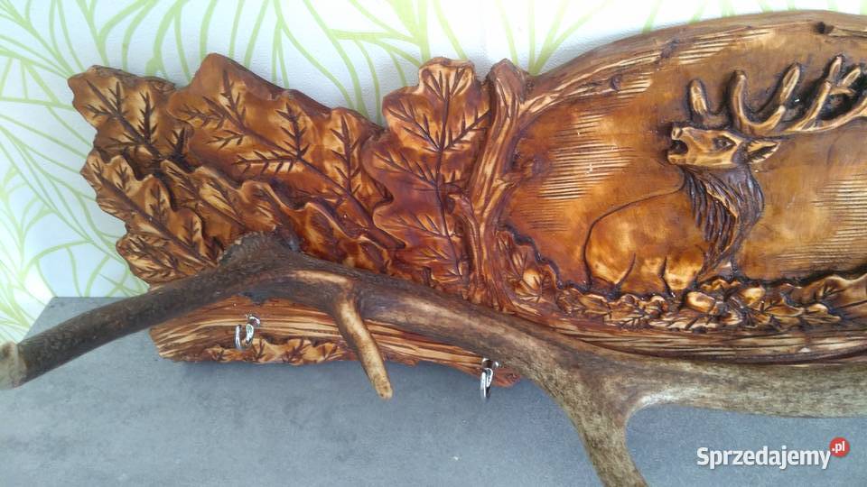 Wieszak z poroża jelenia Potok Górny