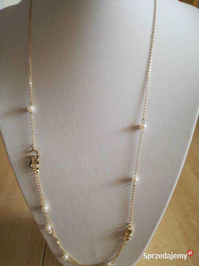 Naszyjnik złoty z perełkami Lublin sprzedam