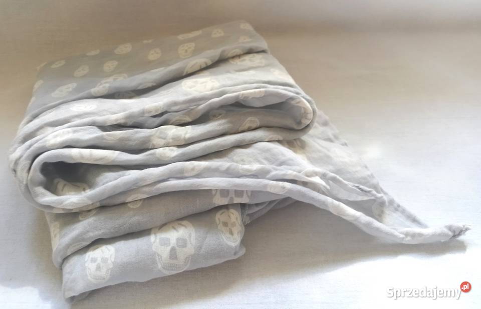 Szal CZASZKI Chusta 180x85 całoroczne Unisex Białystok