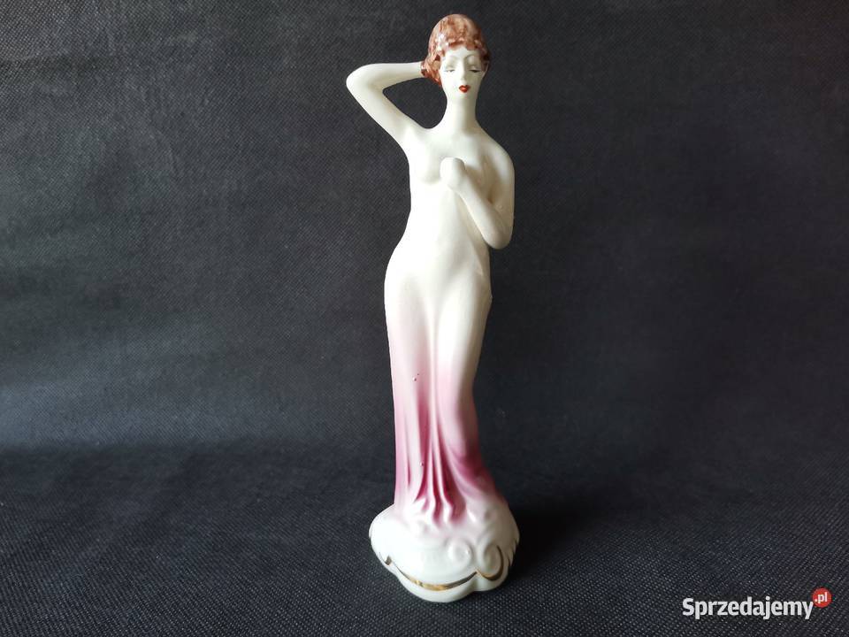 Stara porcelanowa figurka Dama porcelana Jan Katowice