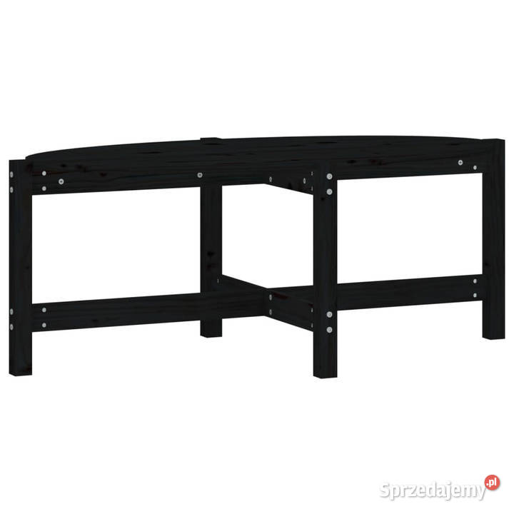 Stolik kawowy czarny 118x63x45 lite drewno Warszawa