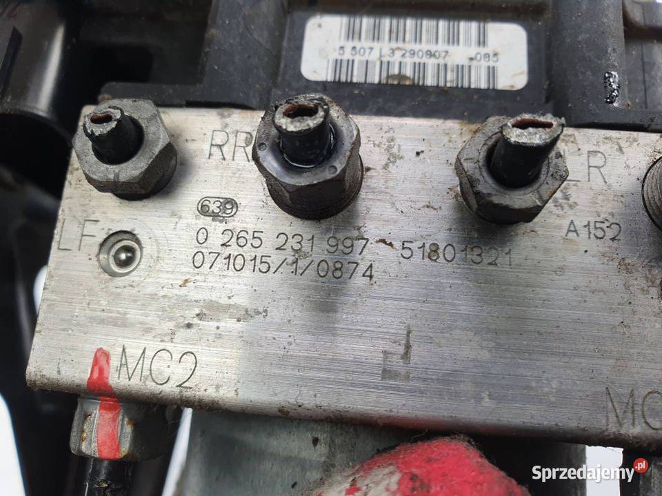 POMPA ABS HAMULCOWA PEUGEOT BIPPER 0265231997 kujawsko-pomorskie Lipno