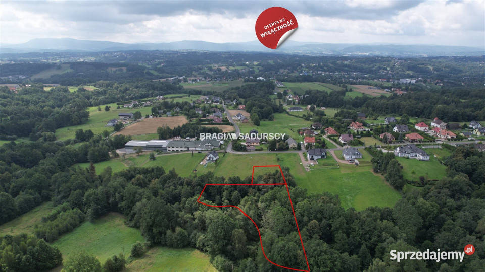 sprzedaży działki 5753m2 Siepraw 62zł/m2 Sprzedaż sprzedam