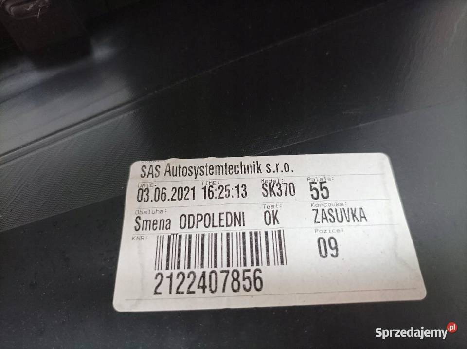 TUNEL ŚRODKOWY PODŁOKIETNIK Skoda Scala I 2019 osobowe