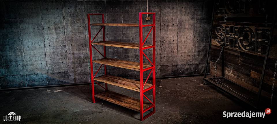Regał loftowy FIRE regał loftowy na ksiazki Jelcz-Laskowice
