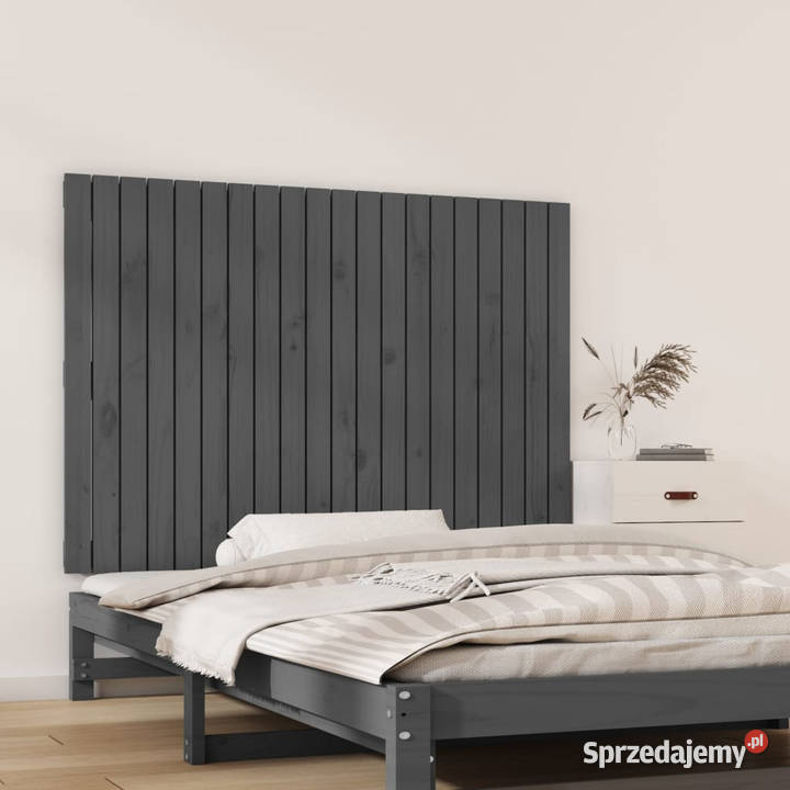 Wezgłowie łóżka szare 1275x3x90 lite drewno Warszawa sprzedam