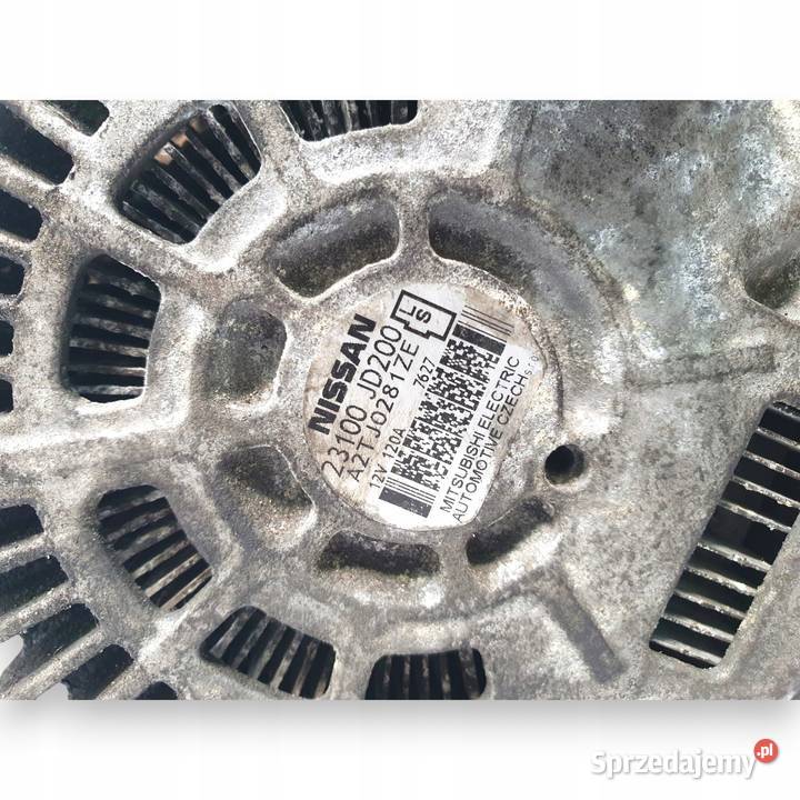 ALTERNATOR Nissan Qashqai J10 XTrail T31 20 16V Układ elektryczny silnika Chełm