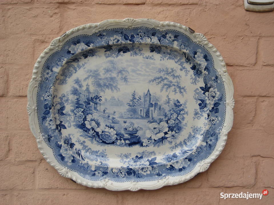 Patera Angielska Bellevue Hull 1802 1841 r Porcelana i szkło Kraków