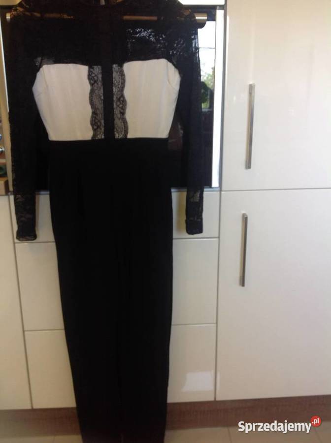 Kombinezon Czarny Damski ANNA FIELD S Koronka Nowa Sól