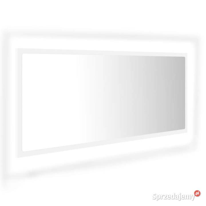 Lustro łazienkowe z LED białe 100x85x37 akryl Warszawa