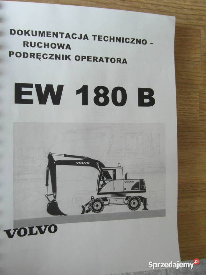 dtr instrukcja obsługi koparka volvo ew 180B i Szczecin