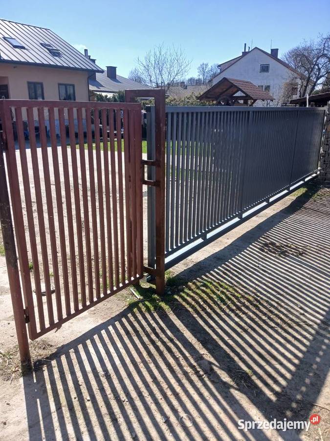 Brama przesuwna wjazdowa bramka kpl