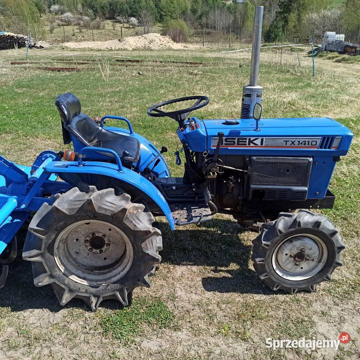 Traktorek Iseki TX1410 z glebozgryzaką pług Bieszkowice