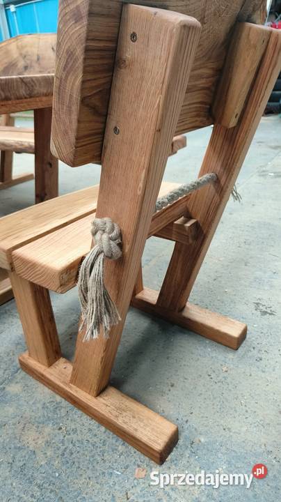 Meble ogrodowe tarasowe dąb biesiadne masywne Starachowice