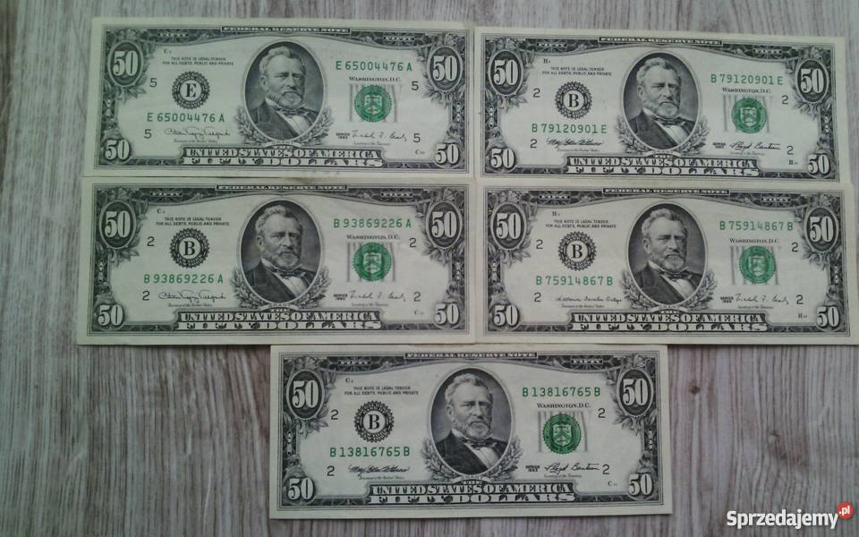 banknoty usa jednodolarowki Jasło