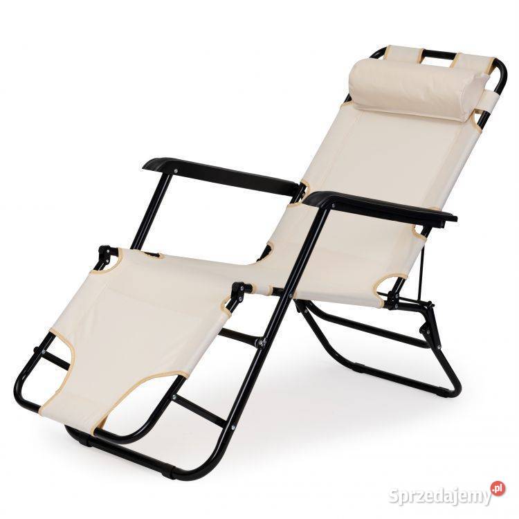Leżak ogrodowy z zagłówkiem metal Meble ogrodowe Bielsk Podlaski