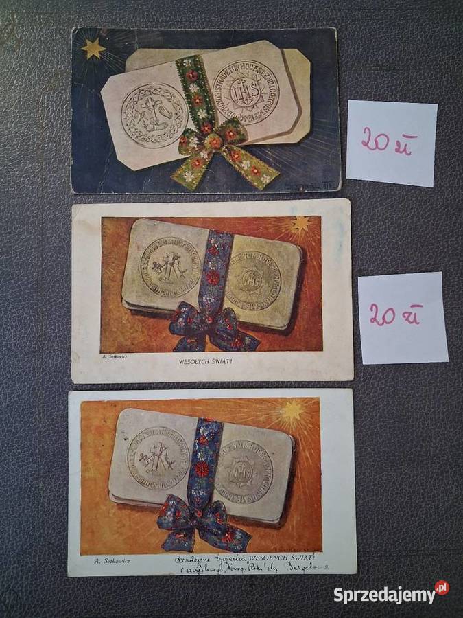 Stare kartki świąteczne trzy sztuki sprzedam
