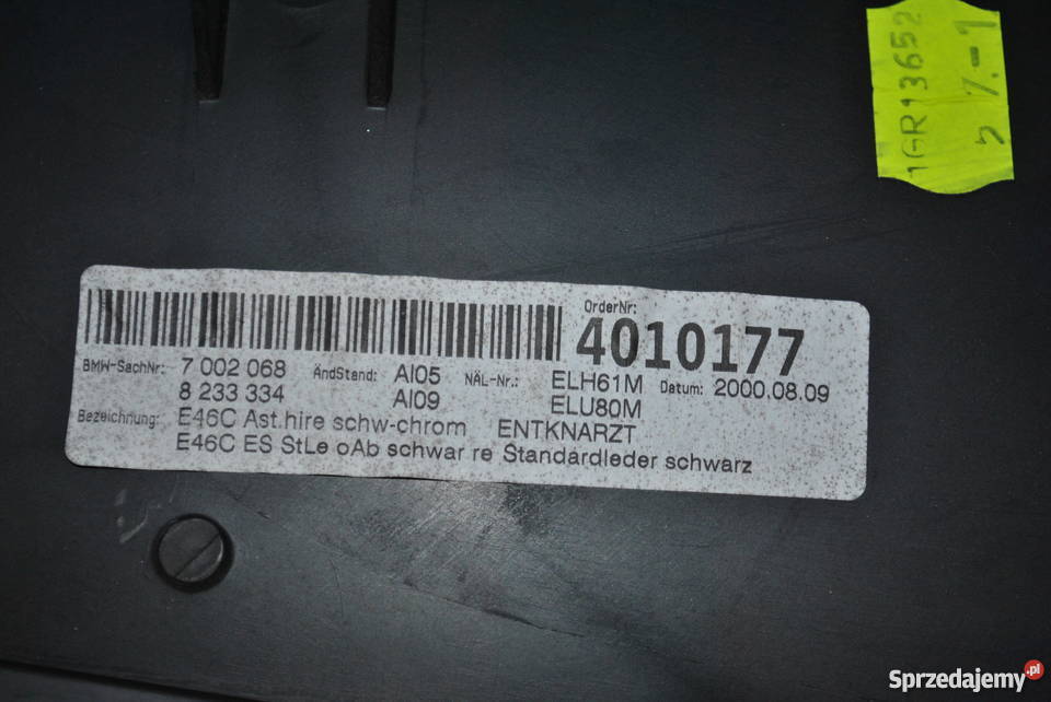 Boczek skórzany prawy tył BMW E46 COUPE CABRIO Poręba