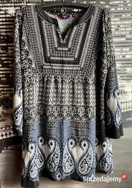 Tunika indyjska size plus 4618 szaro niebieska w Lublin