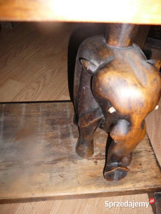 Ława rzeźbiona drewno słonie Afryka heban dolnośląskie Wrocław sprzedam